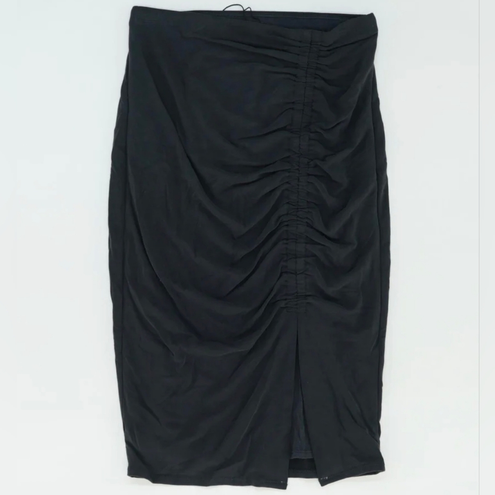 NWT Black Express Matte Jersey Ruched Skirt Size XS
